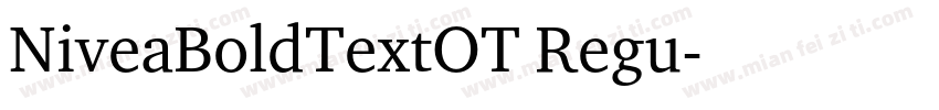 NiveaBoldTextOT Regu字体转换